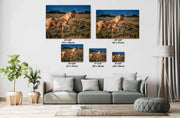 Wild Mustang Photography - 'Sunset Warrior' - Canvas Print Western Horse Wall Art Decor