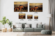 Wild Mustang Wall Art - 'Sunset Companions' - Western Horse Photography - Rustic Home Decor