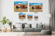 Wild Mustang Photography Wall Art "Freedom Run" - Western Horse Canvas Print - Rustic Home Decor