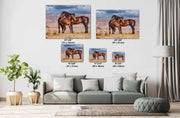 Tender Moment - Wild Mustang Companions Western Art - Dramatic Sky Horse Photography