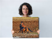 Wild Mustang Photography Wall Art 'Golden Hour Dance' - Horse Print Canvas Western Decor