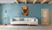 Sunset Gallop Wild Mustang Wall Art - Golden Hour Western Horse Photography - Rustic Decor