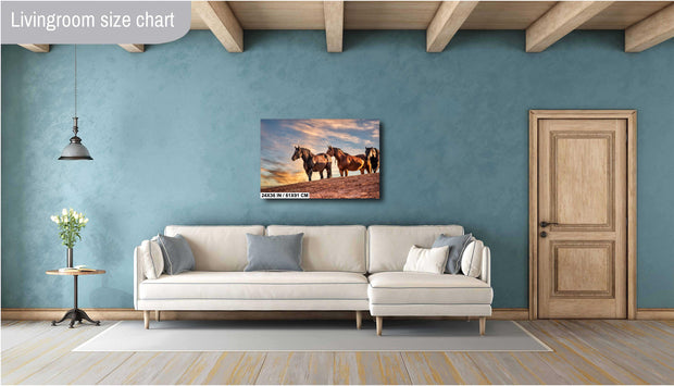 Wild Mustang Photography - Sunset Ridge Guardians - Western Horse Wall Art