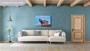 Golden Hour Mustang - Wild Horse Photography - Desert Ridgeline Wall Art - Western Decor