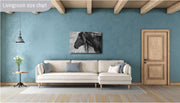 Rugged Majesty - Black and White Wild Horse Wall Art - Weathered Mustang Profile
