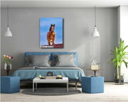 Majestic Mustang Wall Art - Wild Horse at Dusk - Blue Sky Western Photography