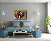 Majestic Paint Horses Wall Art - Wild Mustang Photography - Western Ranch Decor - Equine Art