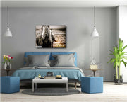 Wild Horse Canvas Art 'Ancient Soul' - Monochrome Mustang Portrait - Western Wall Decor