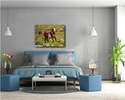 Chestnut Pinto Mustang - Wild Horse Photography - Western Landscape Art - Freedom in Motion