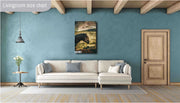 Wild Horse Wall Art "Midnight Silhouette" - Mustang Profile Canvas Print - Western Decor