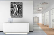 Wild Horse Contrast Black and White Canvas Print - Wind Tossed Manes - Western Art Decor